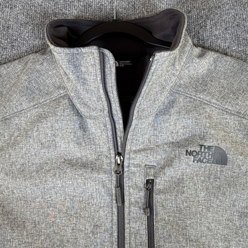 The North Face WindWall Softshell Jacket Mens Medium Grey Full Zip #3197